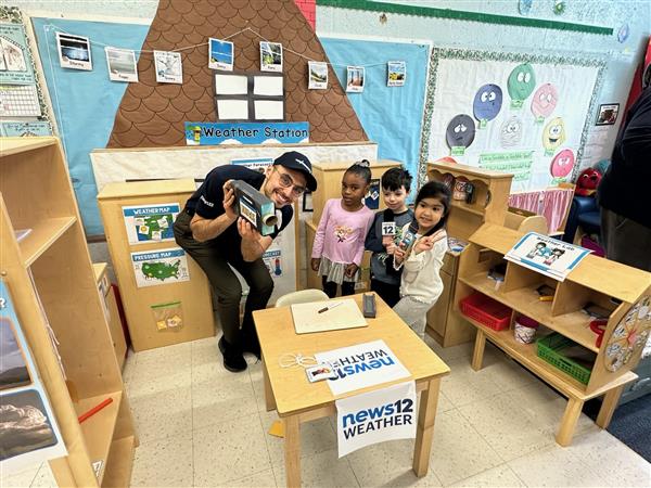 News 12's Alex Calamia visits Mrs. Clancy-Nill's Pre-k class!